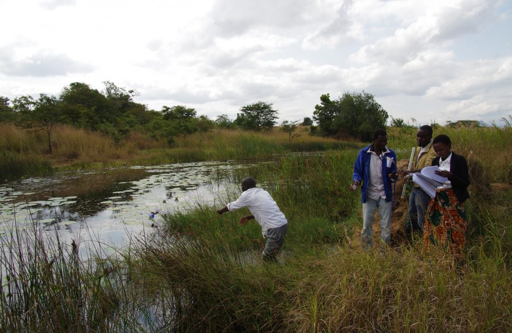 Man tests the water at Jacoma