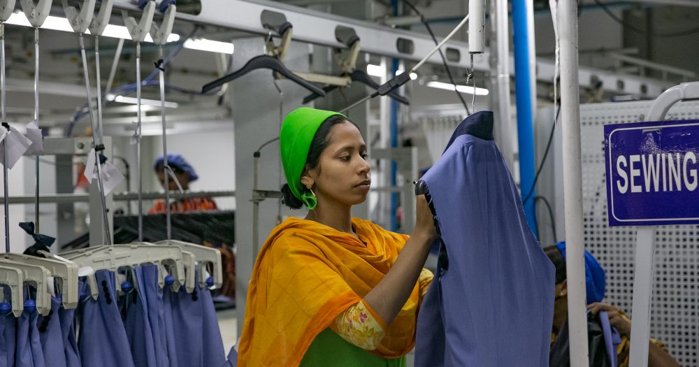 Women working in a dry cleaners